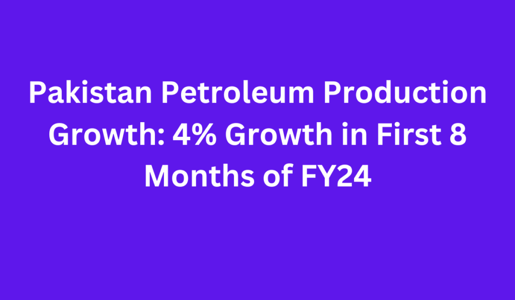 Pakistan Petroleum Production Growth: 4% Growth in First 8 Months of FY24